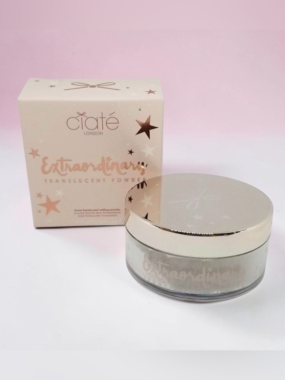 Xtraordinary Translucent Powder Jar in Rose Gold and Cream